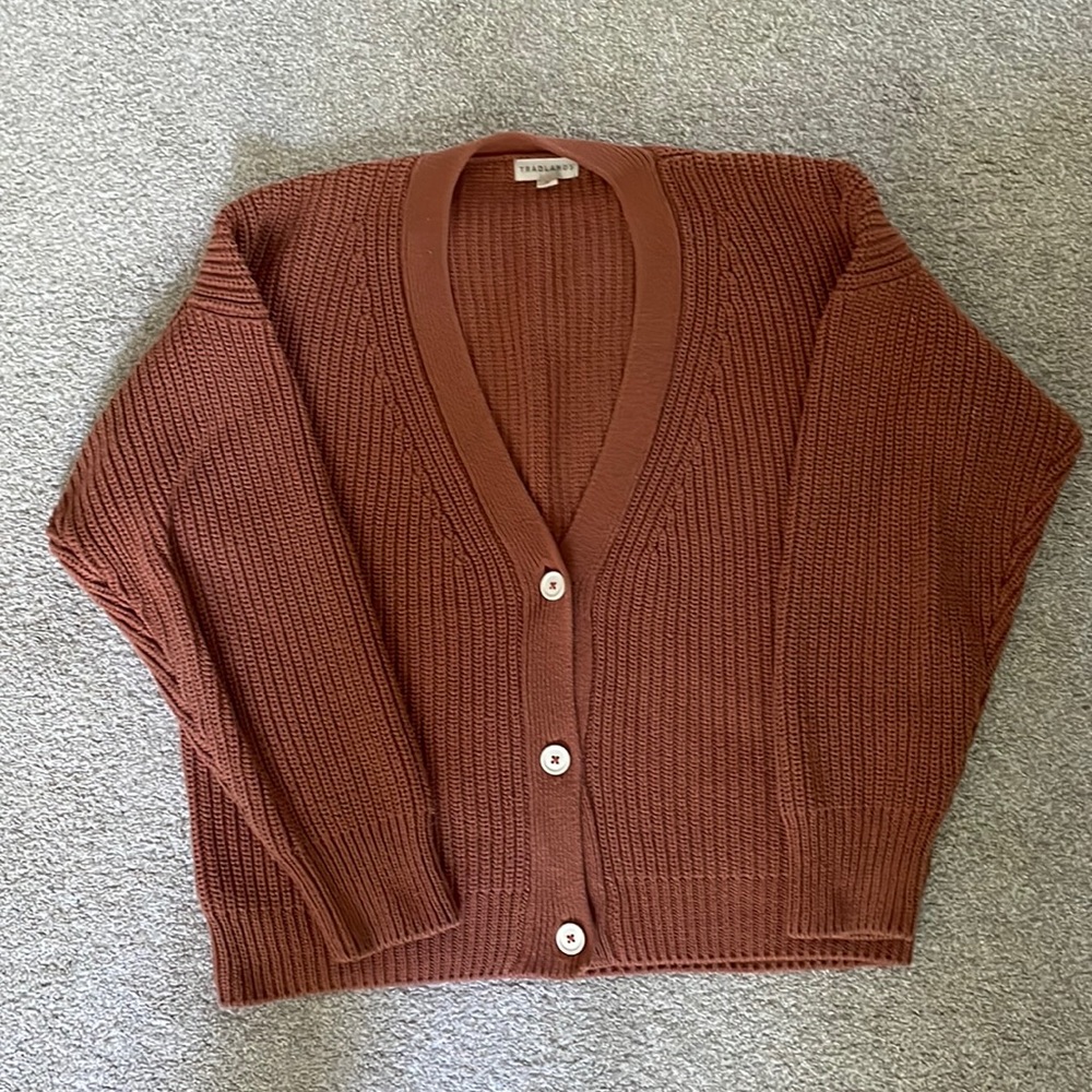 Tradlands Shelter Cardigan in Sienna